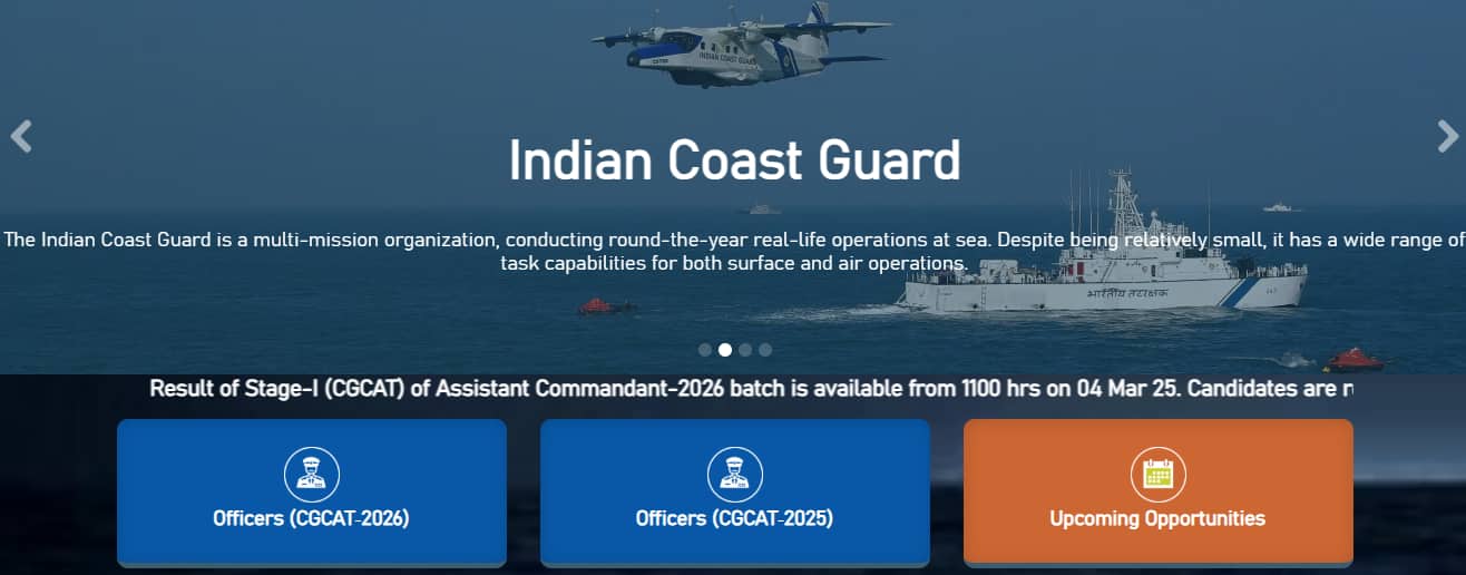 CGCAT Result: Indian Coast Guard Assistant Commandant Result 2025 announced; direct link here