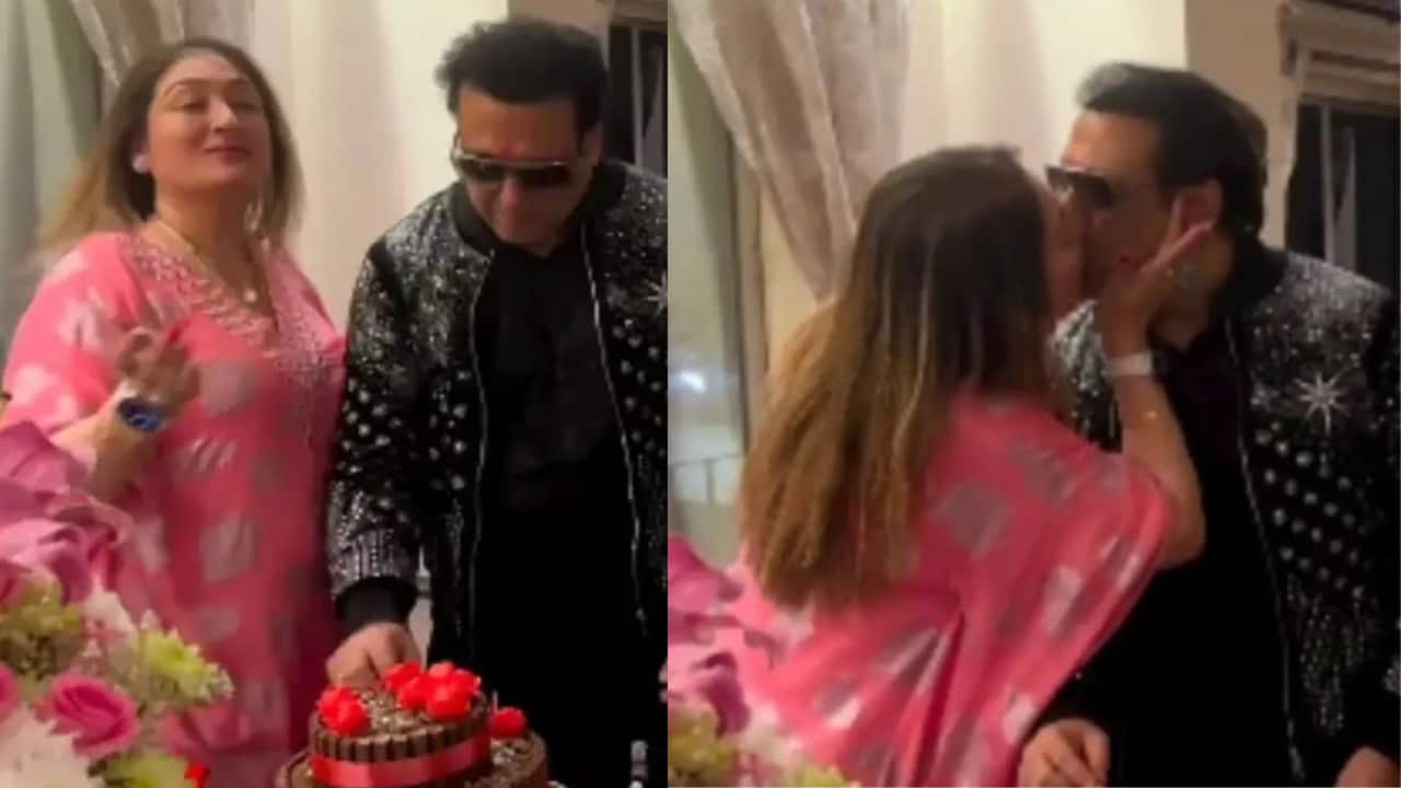 Sunita Ahuja and Govinda's kissing video goes viral amid divorce rumours, watch video