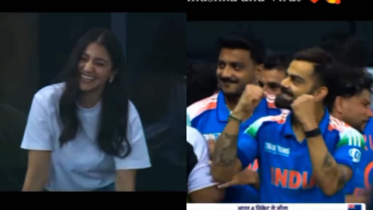 Virat Kohli fist pumps for wife Anushka Sharma in India's thrilling semi-final win over Australia