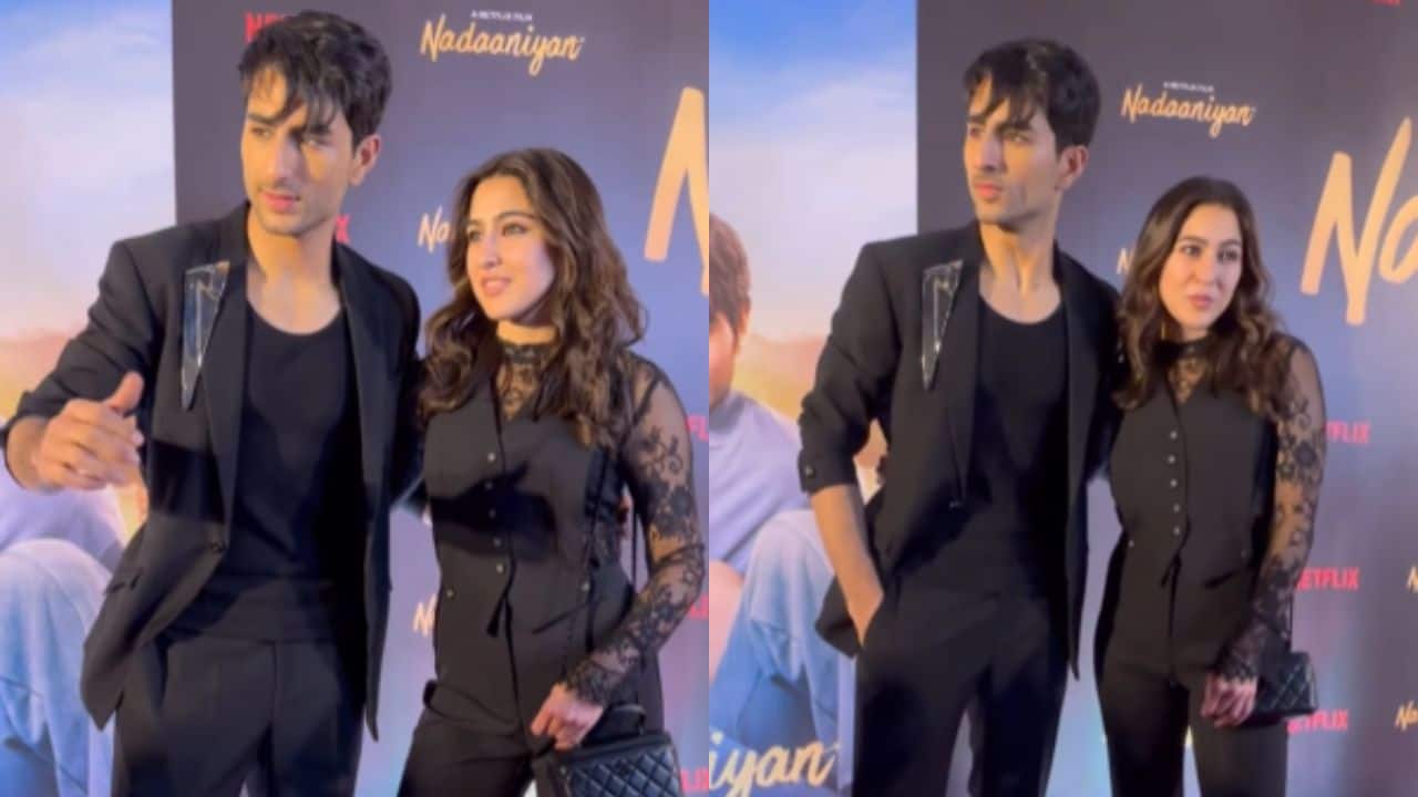 Ibrahim Ali Khan arrives with sister Sara Ali Khan for debut film Nadaaniyan's special screening in Mumbai