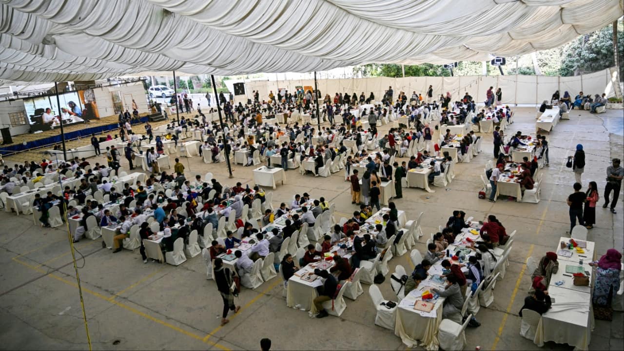 Despite a musty reputation, the word-spelling game has a cult youth following in Pakistan, a legacy of the English language imposed by Britain's empire but which the country has adapted into its own dialect since independence. (Image credit: AFP)