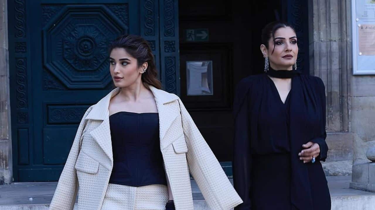 Mother-daughter duo Raveena Tandon and Rasha Thadani exude glamour at Paris Fashion Week, see pics