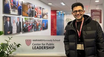 Raghav chadha "goes back to school"