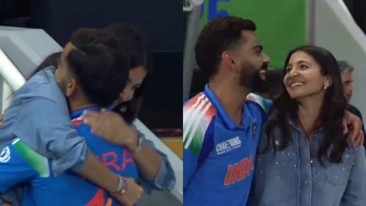 Virat Kohli, Anushka Sharma share a warm hug after India wins the Champions Trophy 2025, fans calls it a perfect 'Virushka' moment