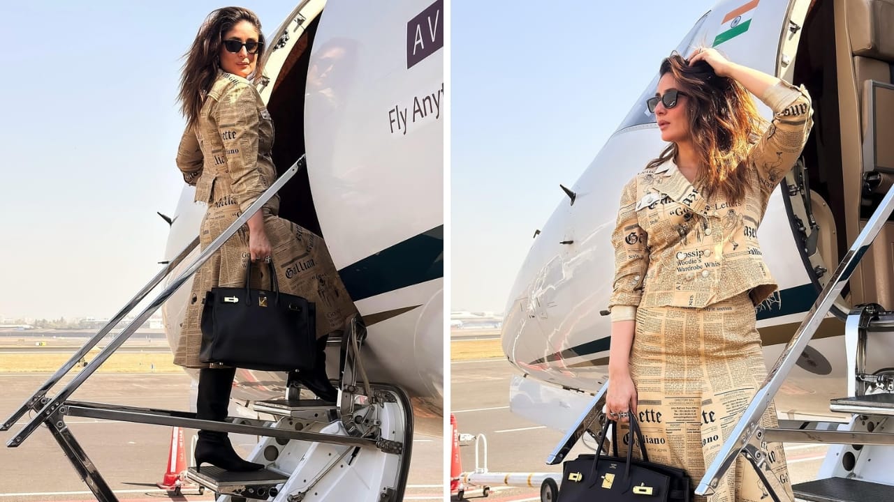 Kareena Kapoor Khan airport look (Images: @kareenakapoorkhan/Instagram)