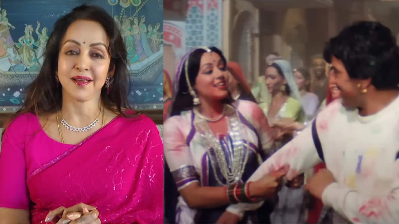 When Hema Malini shot Holi song Bhagi Re Bhagi Brij Bala while eight months pregnant, hid her baby bump in costume