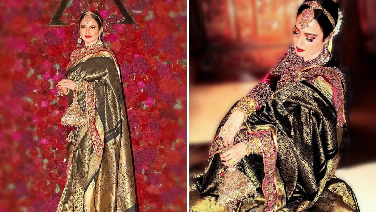 Rekha Saree look (Images: @manishmalhotra05/Instagram)