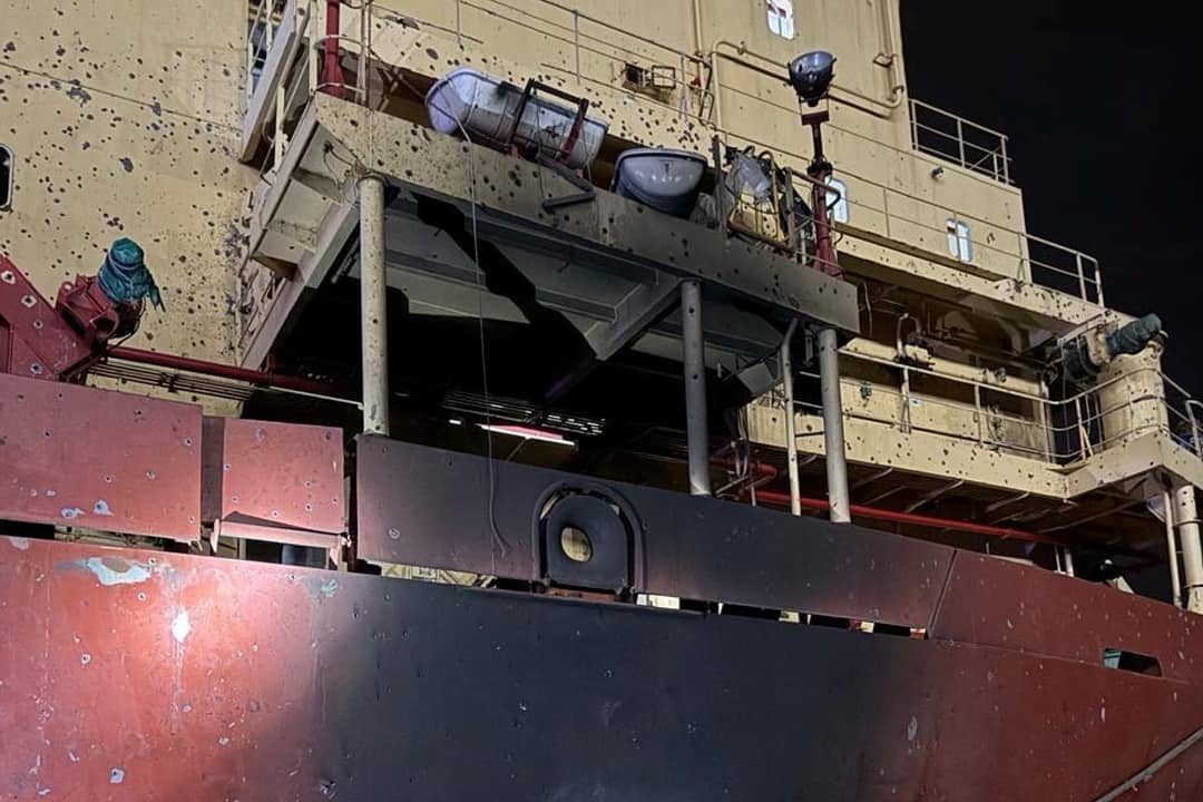 Russian missile strike on Odesa kills four, hits cargo ship amid ceasefire talks