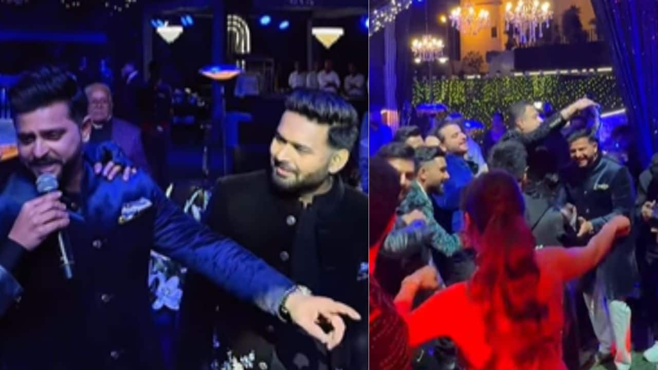 MS Dhoni, Suresh Raina and other cricketers groove to Hardy Sandhu's 'Bijlee Bijlee' at Rishabh Pant's sister's Wedding