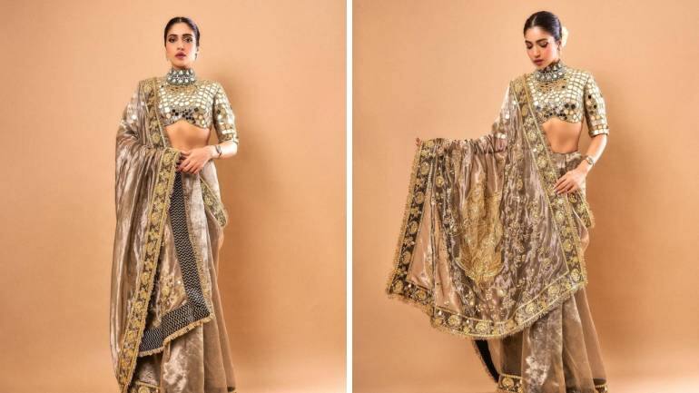 Bhumi Pednekar mirrored blouse (Images: @bhumipednekar/Instagram)
