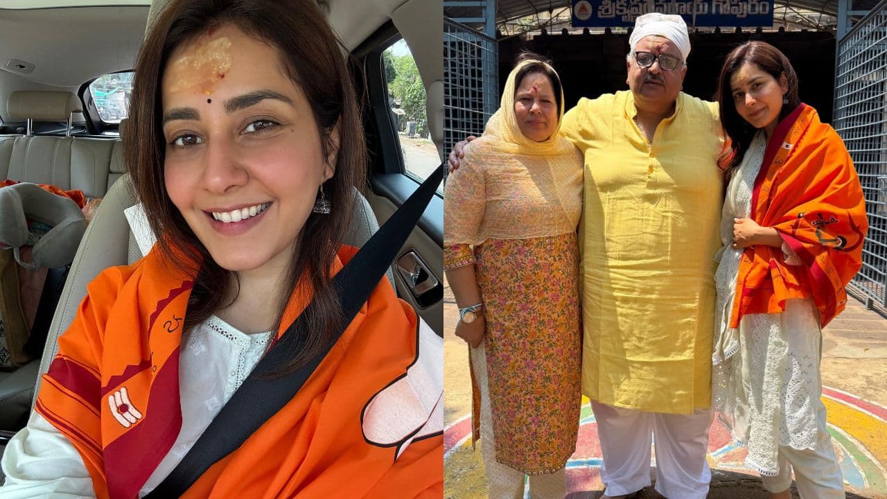 Raashii Khanna seeks blessings at Srisailam Temple ahead of Holi, see pics