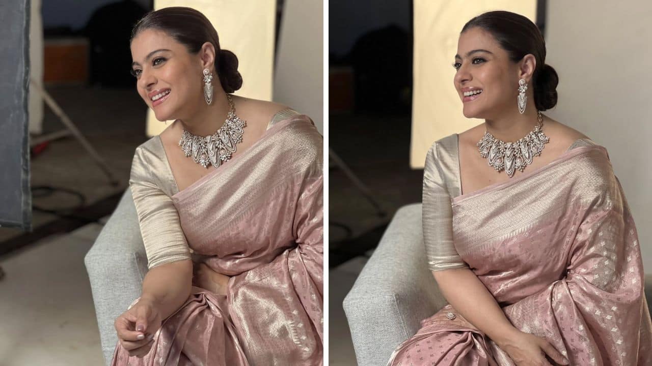 Kajol pink saree look (Images: @kajol/Instagram)
