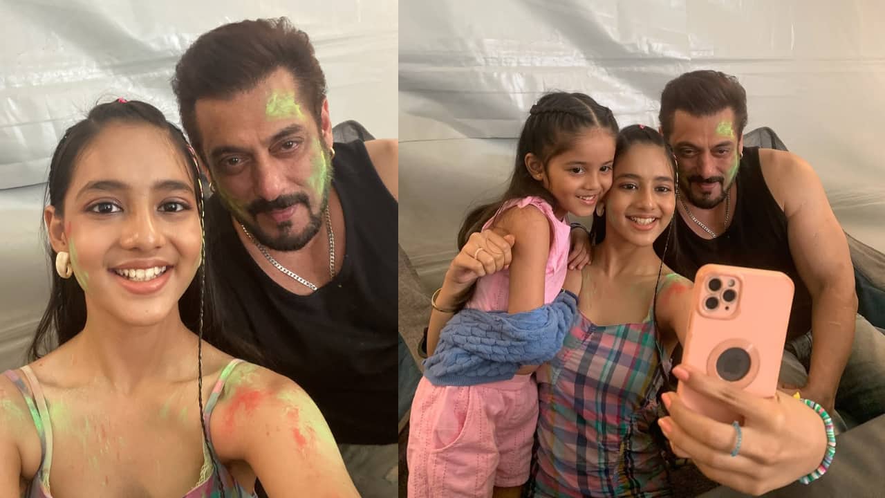 Salman Khan plays Holi with Sikandar co-star Adiba Hussain, see pics