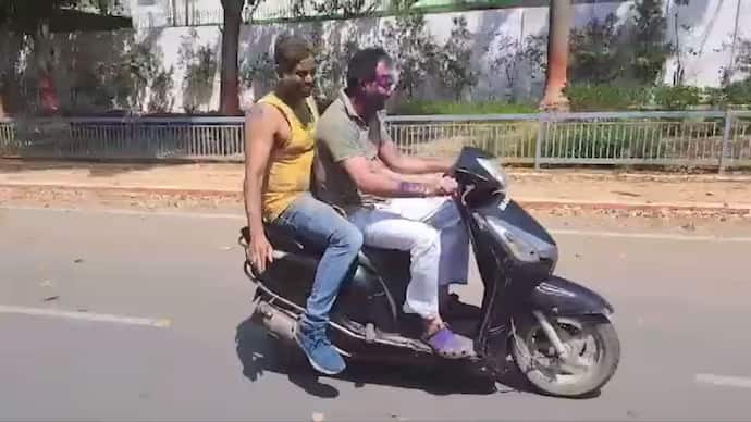 ‘Paltu chacha kahan?’ Tej Pratap Yadav’s post-Holi ride outside Nitish Kumar’s residence