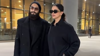Deepika Padukone and Ranveer Singh spotted at Mumbai airport