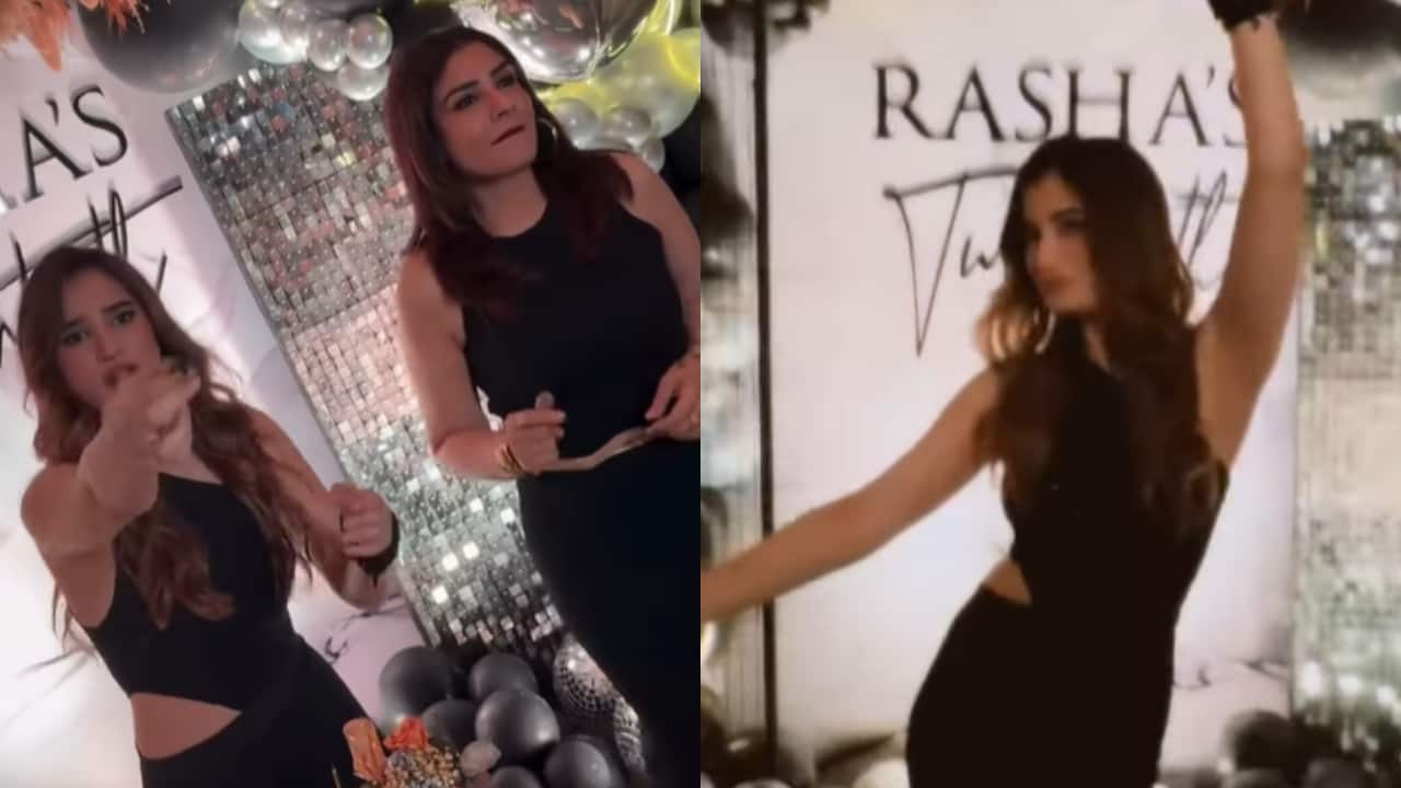 Rasha Thadani dances on hit track Uyi Amma with mom Raveena Tandon on her star-studded 20th birthday, watch video