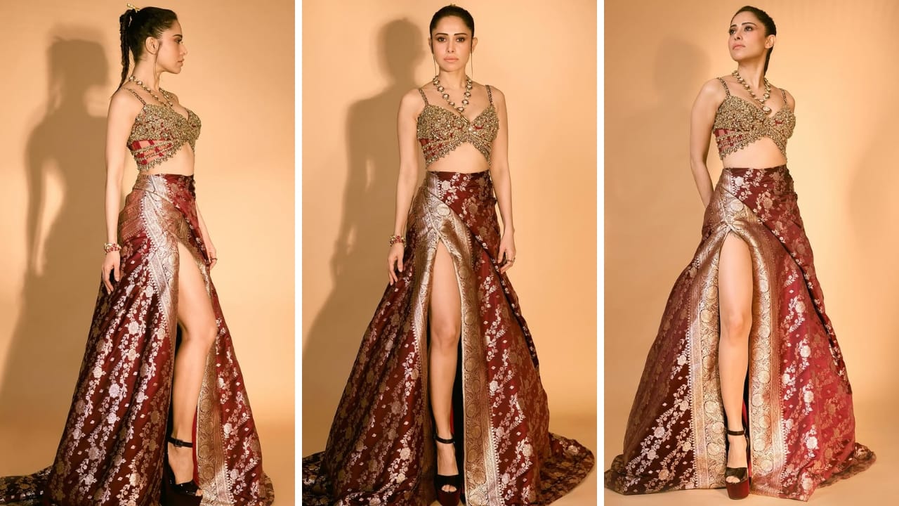 Nushrratt Bharuccha in red dress (Images: @nushrrattbharuccha/Instagram)