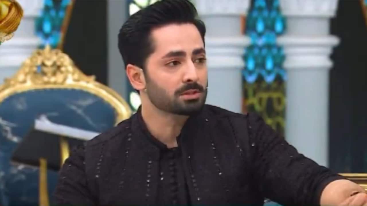 Pakistani actor Danish Taimoor gets trolled for saying ''mujhe ijazat hai chaar shaadiyon ki' in-front of wife Ayeza Khan on LIVE TV