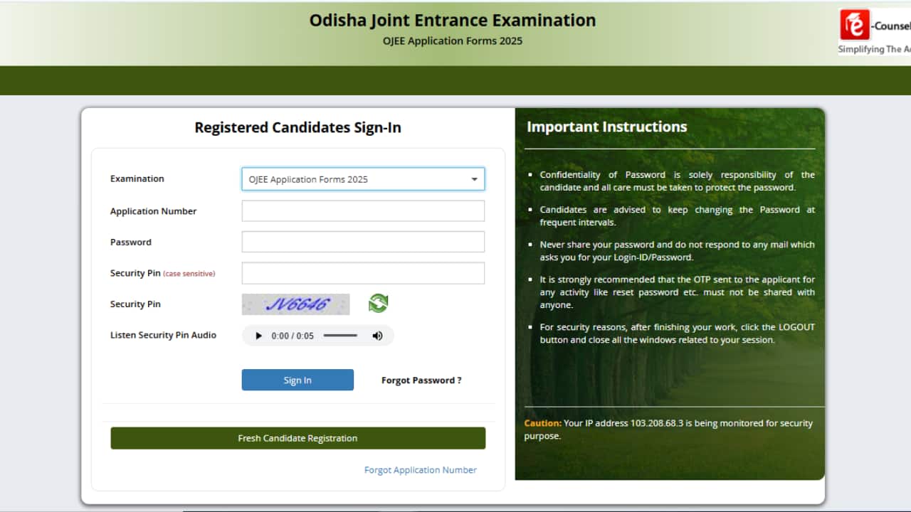 OJEE Registration 2025: Last Day to Apply Tomorrow; Check Direct Link Here