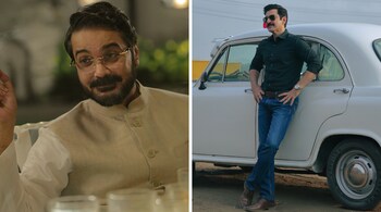 Jeet and Prosenjit in a still from Khakee: The Bengal Chapter