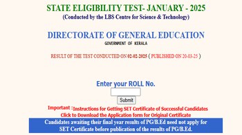 Kerala SET Result 2025