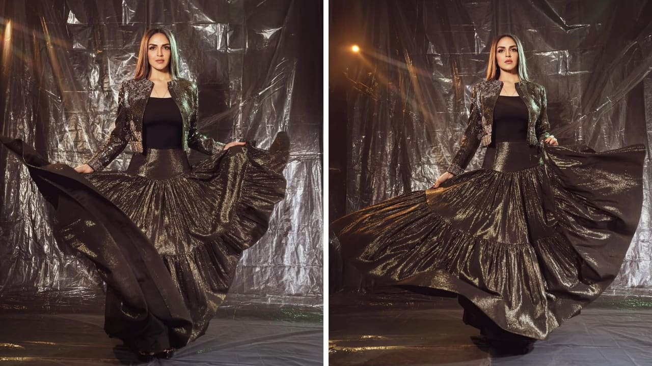 Esha Deol channels her inner 'Desi Batwoman' in a shinning black outfit