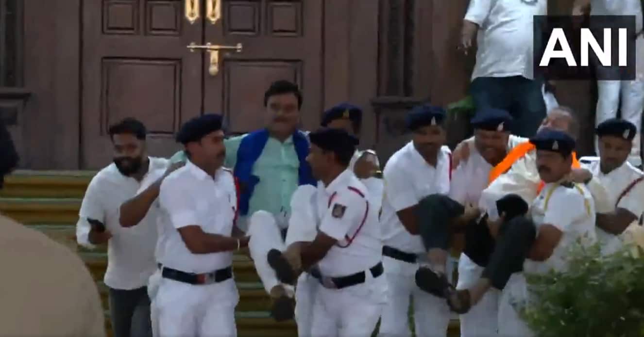 18 BJP MLAs suspended for six months from Karnataka Assembly for disrupting proceedings