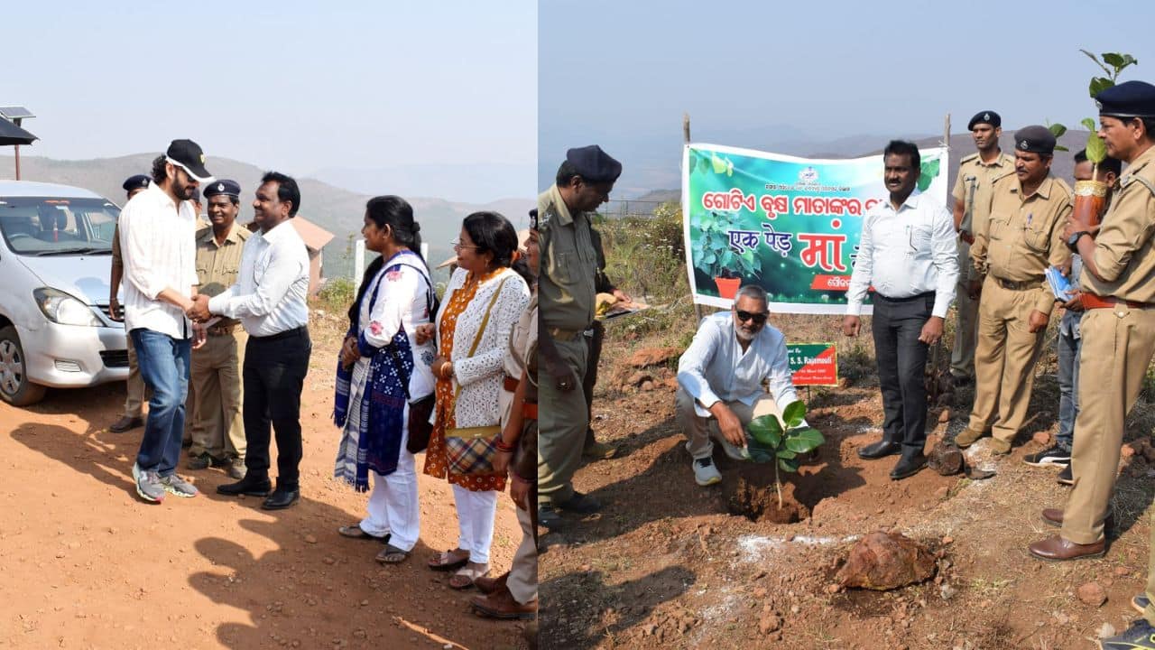 Mahesh Babu and SS Rajamouli plants a tree during SSMB29 shoot in Odisha, see here