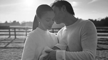 Amy Jackson, Ed Westwick and their newborn son Oscar