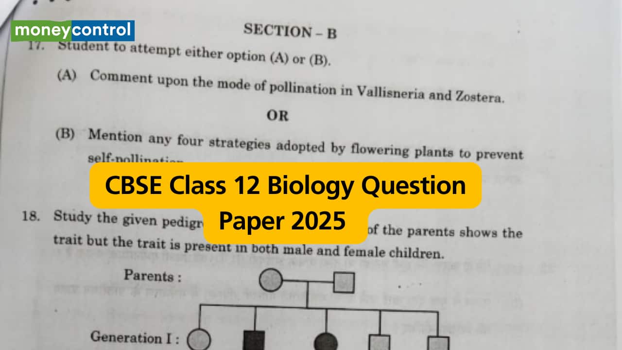 CBSE 12th Biology Question Paper 2025: Download PDF here CBSE 12th Biology Question Paper 2025: Download PDF here