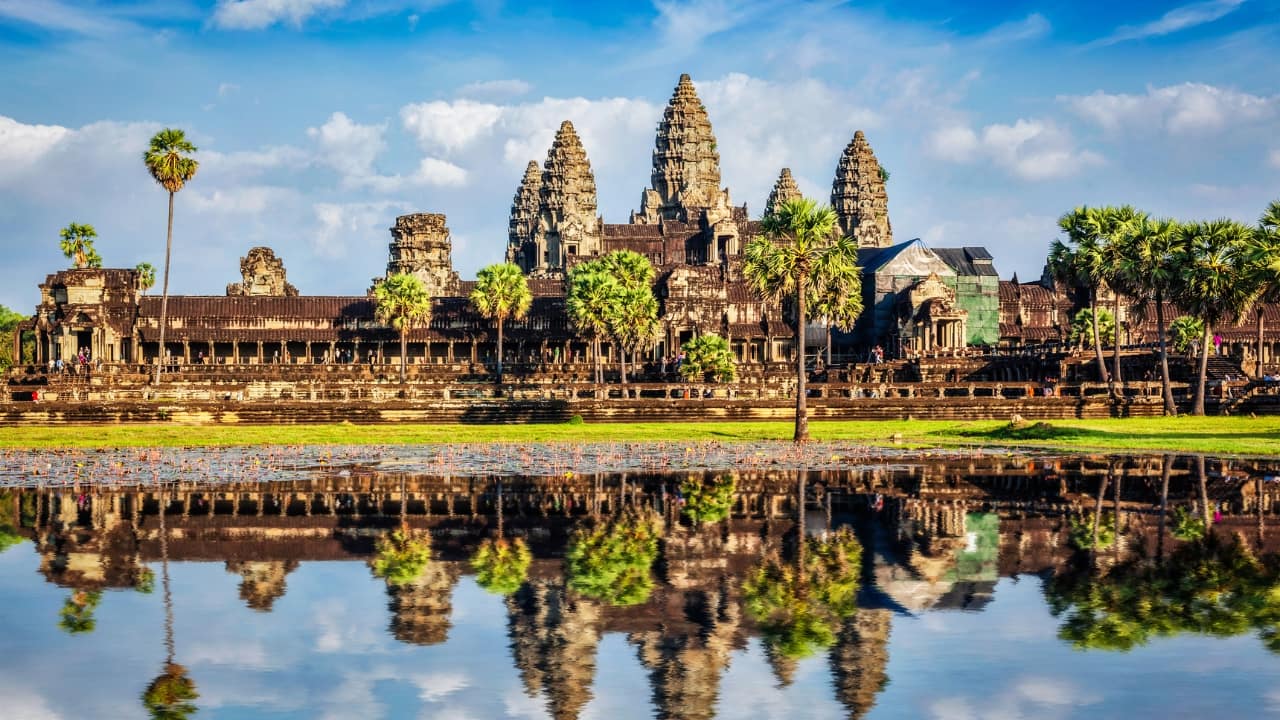 6. Cambodia – History and Beaches on a Budget Dive into Cambodia’s rich history and serene beaches. Marvel at the ancient Angkor Wat, lounge on Sihanoukville’s shores, or explore Phnom Penh’s vibrant culture. Visa: Visa-on-arrival for Indian citizens (valid for 30 days). Budget Tip: Purchase a multi-day Angkor pass for the best value when temple-hopping. (Image: Canva)