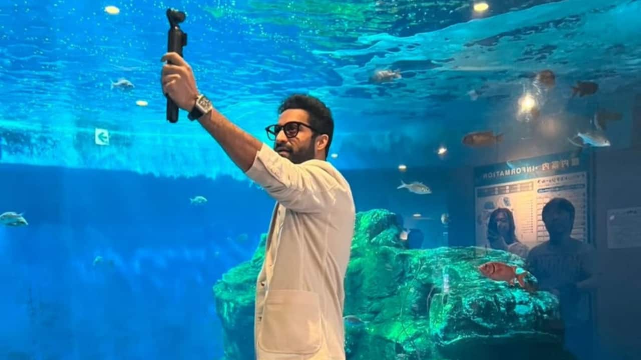 Jr NTR charms fans with his visit to Shinagawa aquarium during Devara Japan Tour