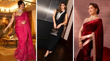Bollywood divas like Priyanka Chopra, Mouni Roy, Madhuri Dixit and many others have often worn pearl necklaces, pairing them with some of the most fashionable looks (Images: @manishmalhotra05, @imouniroy, @madhuridixitnene)