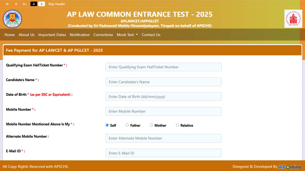 AP LAWCET 2025 Registration Begins at cets.apsche.ap.gov.in; Direct Link to Apply Here