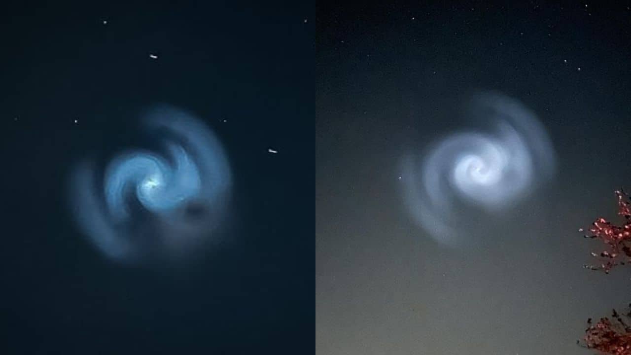 Mysterious UFO-like blue swirl appears over European skies – Experts reveal the truth