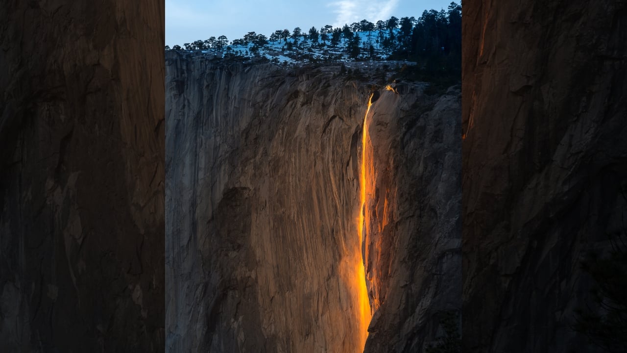 2. Yosemite’s “Firefall” – California, USA Every February, Yosemite National Park puts on a show that looks like pure magic. For just a few days, Horsetail Fall catches the setting sun at the perfect angle, making the waterfall glow like molten lava pouring down the cliffside. This rare and fleeting illusion draws photographers and adventurers from around the world, all hoping to catch nature’s most fiery performance. (Image: Canva)