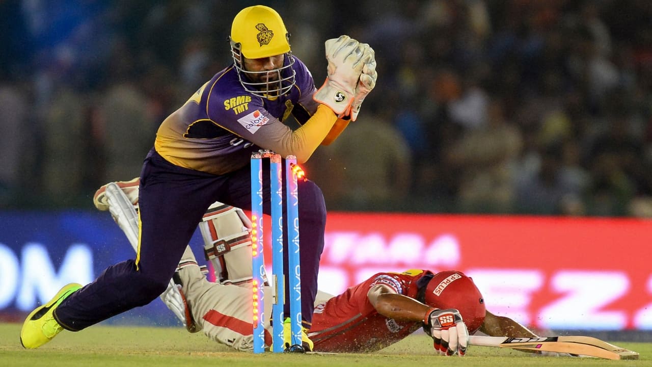 5. Robin Uthappa – 90 Dismissals Robin Uthappa’s 90 dismissals (58 catches, 32 stumpings) are impressive for a part-time wicketkeeper. Playing for multiple franchises, including KKR and Chennai Super Kings, Uthappa was known for his versatility and adaptability. His ability to switch seamlessly between roles added value to every team he represented. (Image: AFP)