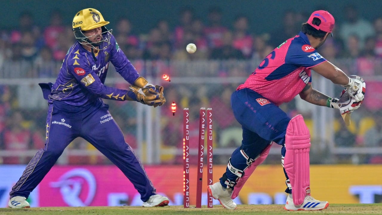 6. Quinton de Kock – 82 Dismissals Quinton de Kock has recorded 82 dismissals (66 catches, 16 stumpings), combining efficient glovework with explosive batting at the top order. The South African wicketkeeper-batsman has been an asset for franchises like Mumbai Indians and Lucknow Super Giants, delivering impactful performances in crucial matches. (Image: AFP)