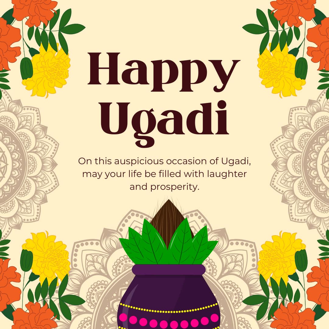 Happy Ugadi 2025 Images (Canva)