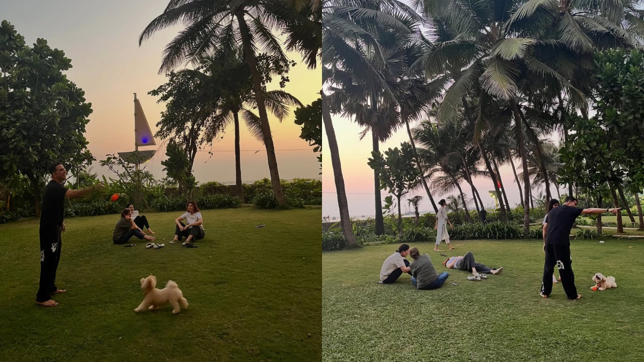 Twinkle Khanna enjoys sunset moments with Akshay Kumar, kids and mother Dimple Kapadia by the sea, says, "A few people to call my own"