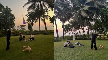 Twinkle Khanna with family