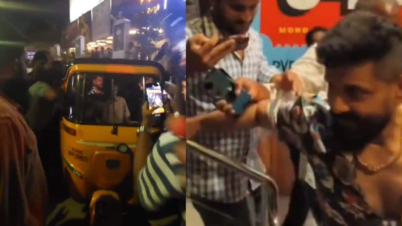 Chiyaan Vikram chooses auto over luxury car to escape fans after Veera Dheera Sooran Part 2 screening, watch video