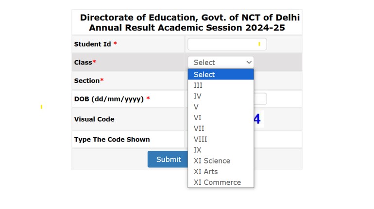 DOE Result 2025: Delhi Class 6th, 7th, 8th, 9th, and 11th Results Announced  @ edudel.nic.in; Direct Link Here