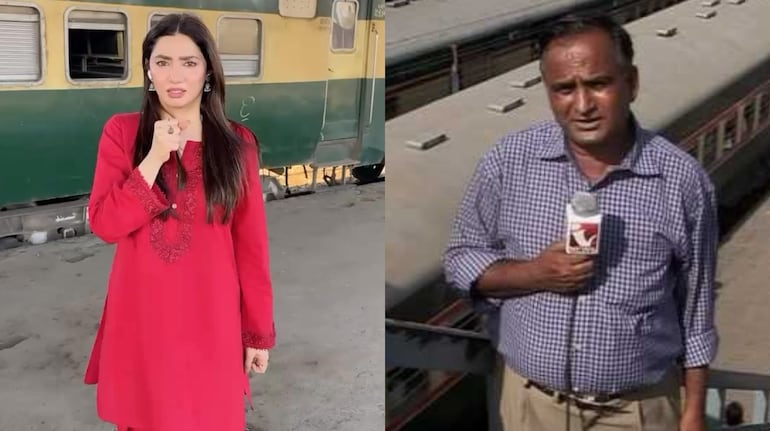 While posting the video, she revealed that the railway station setting of her upcoming film's shoot instantly reminded her of the viral moment.