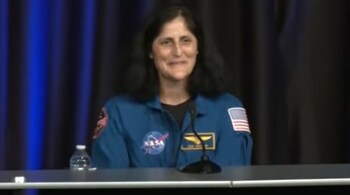 Sunita Williams returns, reunites with family, enjoys grilled cheese sandwich.