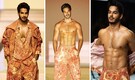 Actor Ishaan Khatter raises runway heat in layered orange co-cords, goes topless to make a viral statement