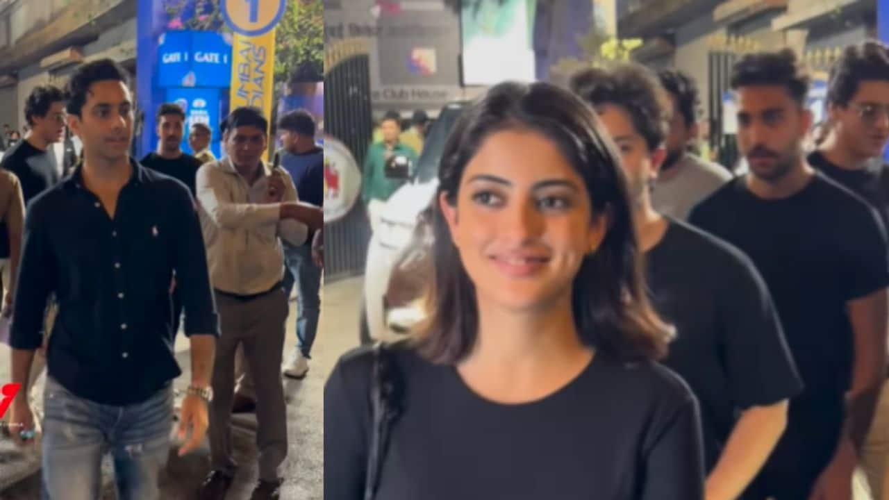 Suhana Khan, rumoured boyfriend Agastya Nanda, Ananya Panday, Navya Nanda and others steal the show as they exit KKR vs MI match, watch here 