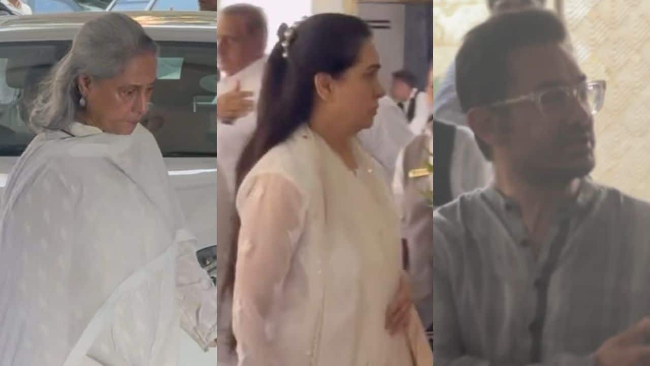 Aamir Khan, Jaya Bachchan, Padmini Kolhapure at Manoj Kumar's prayer meet