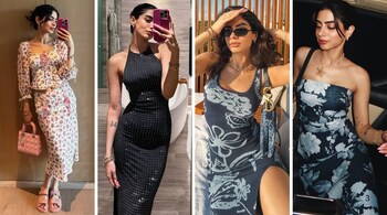 Khushi Kapoor recently shared her vacation dump featuring some of the chicest dresses (Images: @khushikapoor/Instagram)