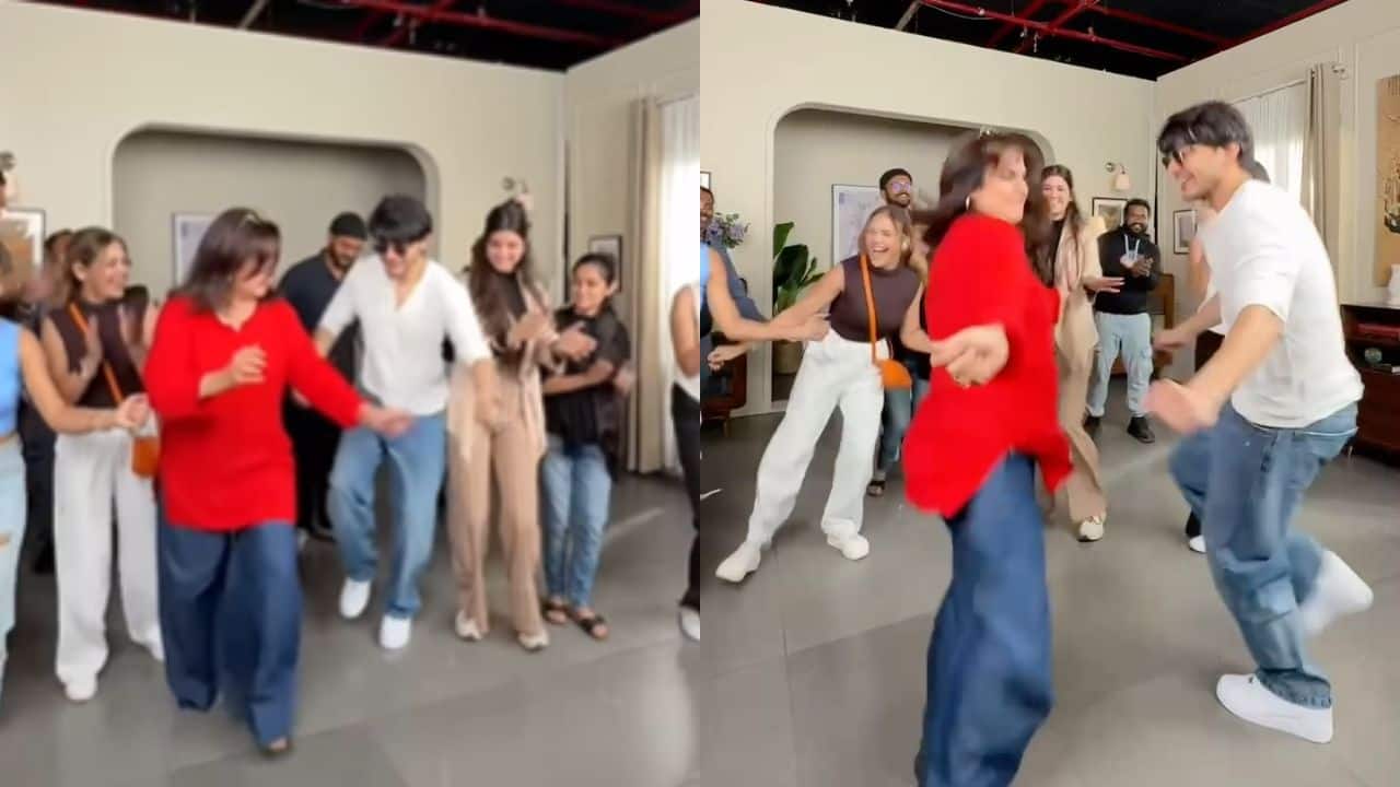 Farah Khan grooves with Veer Pahariya on his iconic dance step from Sky Force's Rang song: "I have been dying to do this step..."